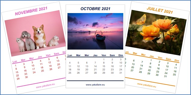 Créer calendrier mensuel en ligne
